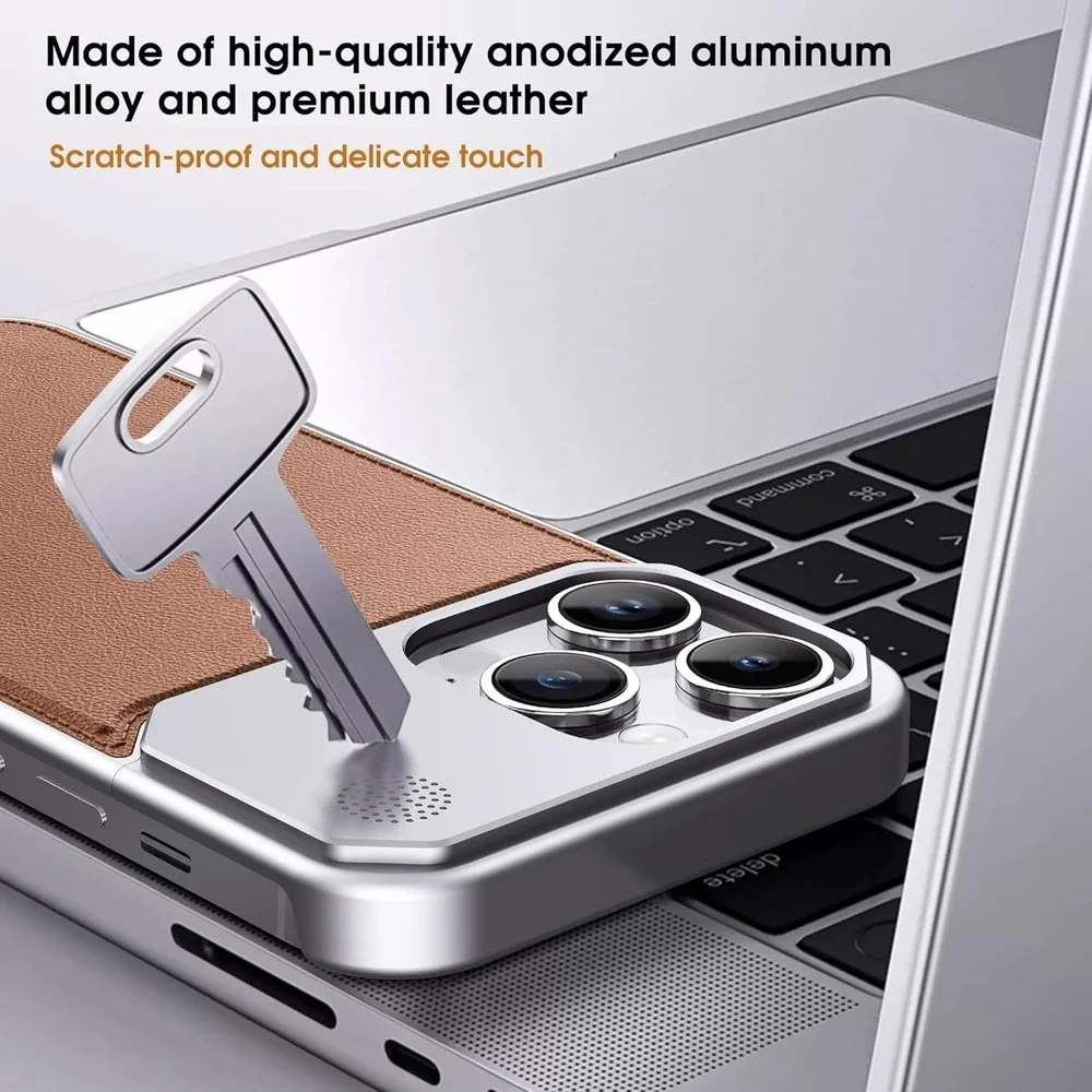 Arae Magnetic Leather Case for iPhone 14 Pro Max 6.7